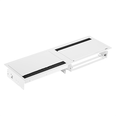 CONI DUO montážny kryt, krátky, 512x151x68mm, oceľ, striebornosivý
