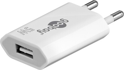 Nabíjačka USB 230V 1port, 1xUSB A, 1A, 5W, SLIM, biela