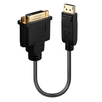 Adaptér DisplayPort/DVI M/F, 15cm čierny