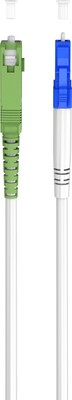 Fiber kábel LC-SC/APC, 15m Simplex OS2(9/125µm), LSOH, G657.A2, ohybný, 3mm, biely