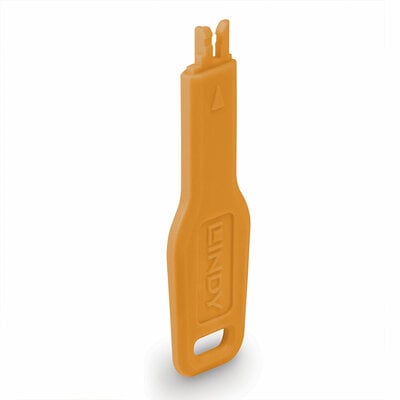 RJ45 Port Blocker, 1x kľúč na RJ45, oranžový