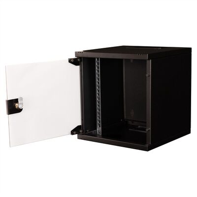 10" Rack na stenu 6U, čierny, 330x312x300mm (HxWxD), RAL9005