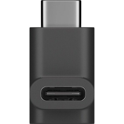 Adaptér USB 3.1 Typ C, CM/CF, uhlový/zahnutý 90°
