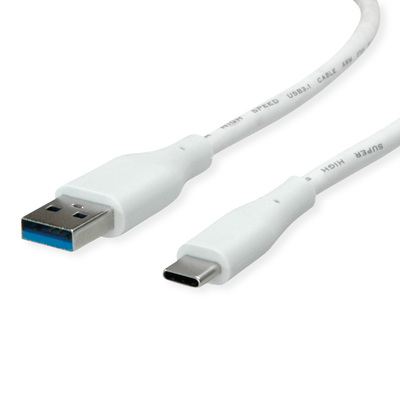 Kábel USB 3.2 Gen 1, AM/CM Typ C 3m, 5Gbps, biely