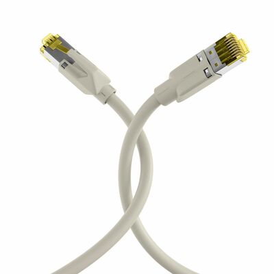 S/FTP (PiMF) Patchkábel LSOH, 0.5m cat.6a, sivý, Cu, Draka UC900 s TM31