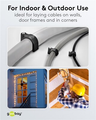 Káblová úchytka 06mm, čierna, 100ks/bal