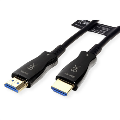 Kábel HDMI M/M 50m, Ultra High Speed+Eth, 8K@60Hz, HDMI 2.1, čierny, jednosmerný, aktívny, optický