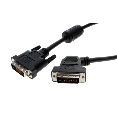 Kábel DVI-D M/M 7.5m, Dual-Link, 3840x2160@30Hz, čierny, 1x zahnutý 110° 24-1