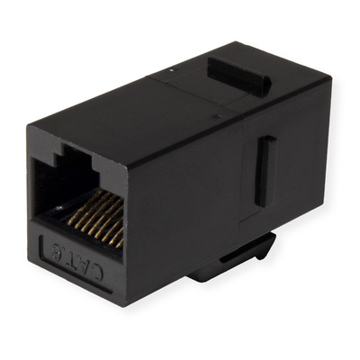 Konektor Keystone cat.6, netienený, čierny, SPOJKA RJ45