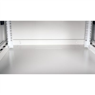 19" Rack na stenu 4U, sivý, 290x600x600mm (HxWxD), odnímateľné bočnice