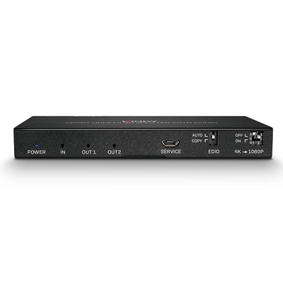 Video distribútor/splitter HDMI 1IN/2OUT UHD 4K (60Hz) 18G, Audio extraktor, Scaler, čierny