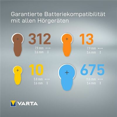 Baterka VARTA Hearing Aid PR48/V13 (6ks) 1.45V 6BL