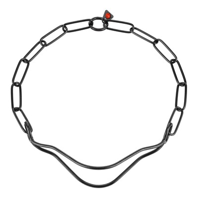 Obojok retiazkový výstavný STANDARD 3mm/64cm, extra veľké oko, nerezová oceľ, čierny, HS