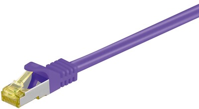 S/FTP (PiMF) Patchkábel LSOH 30m cat.7, fialový, Cu