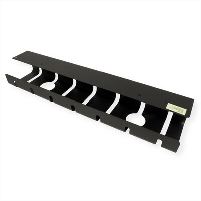 Káblový organizér, žľab na káble pod stôl, hliníkový 2ks/bal 530 x 110 x 80 mm (DxHxV), čierny