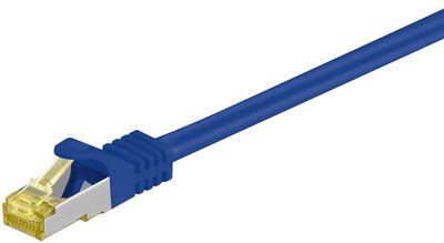 S/FTP (PiMF) Patchkábel LSOH 0.25m cat.7, modrý, Cu