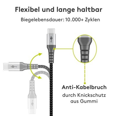 Kábel USB 2.0 AM/CM Typ C 2m, High Speed, Power Delivery 60w 20V3A, čierny/sivý