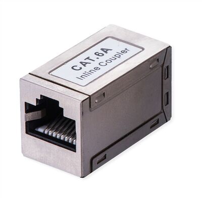 Spojka RJ45, cat.6a, tienená, kovová Gigabit