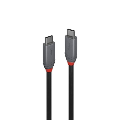 Kábel USB 4 Gen 3x2, Typ C CM/CM 0.8m, 80Gbps, PD 240w 48V5A, čierny, Anthra Line