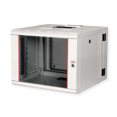 19" Rack na stenu 7U, sivý, 418x600x600mm (HxWxD), RAL7035, PRO, otočný (2-dielny)