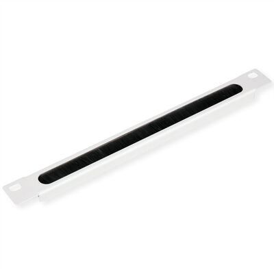 10" Panelová záslepka, prechodka s kefkami, 0.5U, sivá