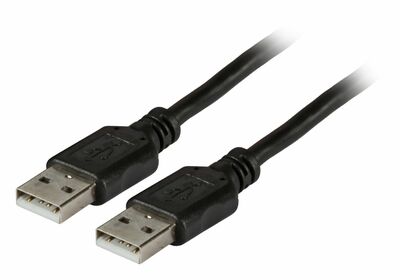 Kábel USB 2.0 A-A M/M 0.5m, High Speed, čierny, Enhanced