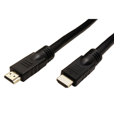 Kábel HDMI M/M 20m, High Speed+Eth, 4K@60Hz, HDMI 2.0, G, čierny, jednosmerný, aktívny
