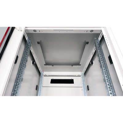 19" Rack na podlahu 47U, 2276x600x800mm (HxWxD), PRO, sklenené dvere, sivý