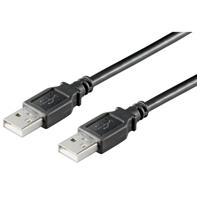 Kábel USB 2.0 A-A M/M 5m, High Speed, čierny LC
