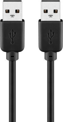 Kábel USB 2.0 A-A M/M 5m, High Speed, čierny