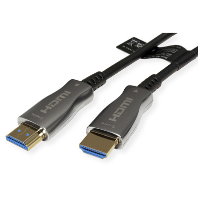 Kábel HDMI M/M 30m, High Speed+Eth, 4K@60Hz, HDMI 2.0, čierny, jednosmerný, aktívny, optický