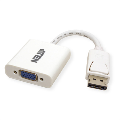 Adaptér DisplayPort na VGA M/F, 10cm biely
