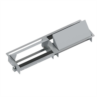 CONI DUO montážny kryt, krátky, 512x151x68mm, oceľ, striebornosivý