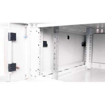 19" Rack na stenu 4U, sivý, 290x600x600mm (HxWxD), odnímateľné bočnice