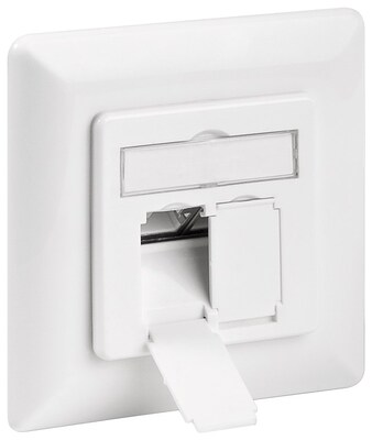 BOX STP pod omietku, cat.6a - 2 konekt., biely