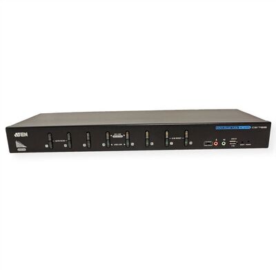 KVM switch/prepínač 8PC, USB, Audio, DVI-D
