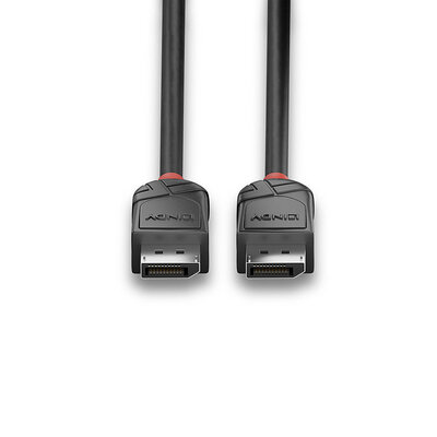 Kábel DisplayPort M/M 2m, 16K@60Hz, DP v2.1, 80Gbit/s, čierny, Black Line