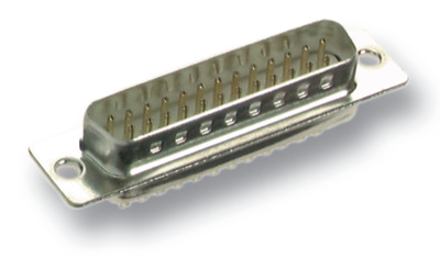 Konektor D-SUB 25pin, samec, 2 radový, letovací