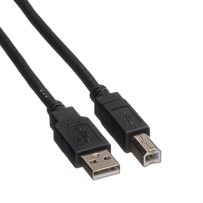 Kábel USB 2.0 A-B M/M 1.8m, High Speed, čierny, TPE, Eko balenie