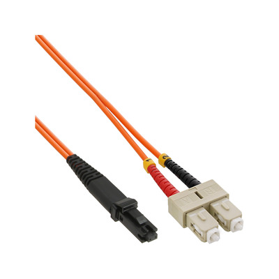 Fiber kábel SC-MTRJ, 5m Duplex OM2(50/125µm), LSOH, oranžový