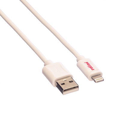Kábel USB "Lightning" pre Apple, 1.8m, High Speed, biely