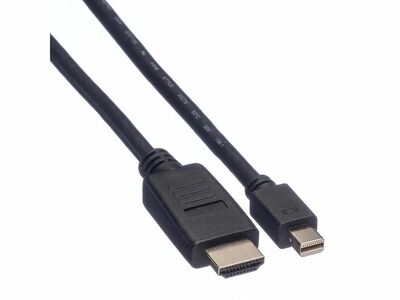 Kábel DisplayPort mini na HDMI M/M 3m, jednosmerný, max. 1920x1200 @60Hz, čierny