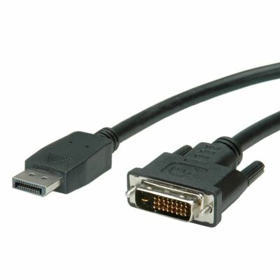 Kábel DisplayPort na DVI-D M/M 1m, jednosmerný, max. 1920x1200 @60hz, čierny
