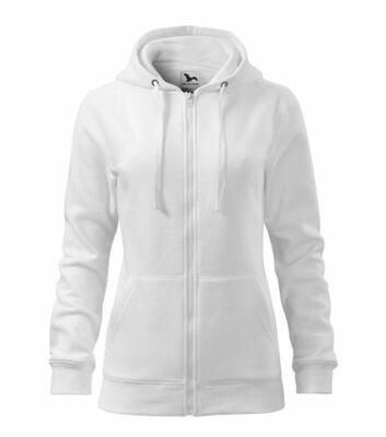 Mikina KYPO dámska s kapucňou, rozopínacia, čierna, XL
