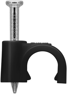 Káblová úchytka 06mm, čierna, 100ks/bal