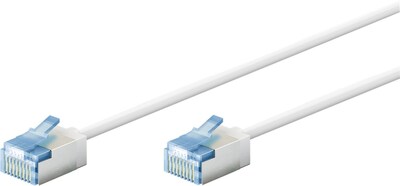 U/FTP Patchkábel LSOH TPE 0.15m cat.6a, biely, slim, Cu, Flex Cable, Eco obal