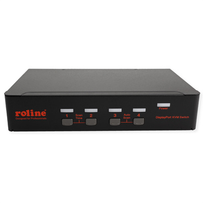 KVM switch/prepínač 4PC, DisplayPort, USB, USB hub