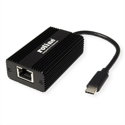 Adaptér USB 3.1 Typ C na RJ45 (2.5 Gigabit Ethernet), 15cm, čierny