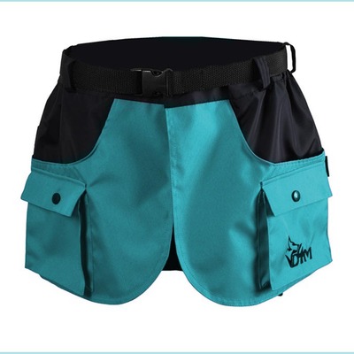 Výcviková sukňa KILT, s kapsami na zapínanie, čierna+tyrkysová, XS-S