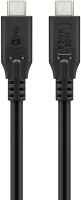 Kábel USB 3.2 Gen 1, Typ C CM/CM 1m, 5Gbps, PD 60w 20V3A, čierny
